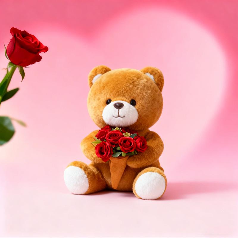 

Valentine s Day Teddy Bear Doll: Newlyweds Gift, Bear Internet Celebrity-inspired Wedding Dress Couple Confession. 40cm