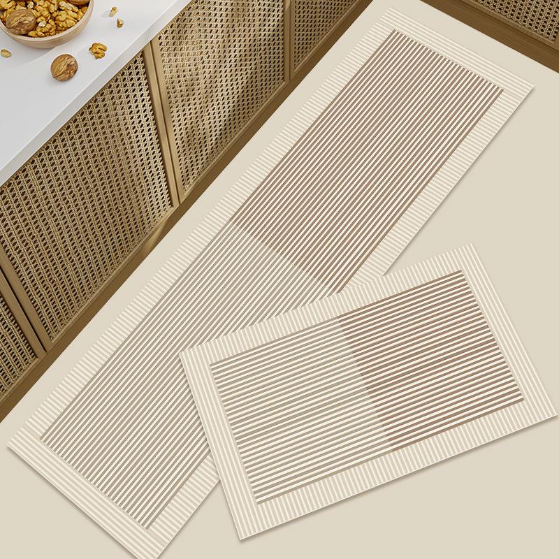 2pc Kitchen Floor Mat Made of Diatomaceous Earth, Washable and Absorbent, Water and Oil Repellent Carpet