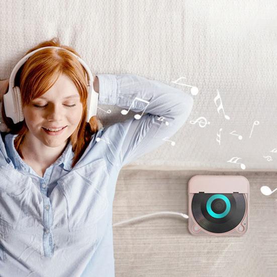 Přenosný hudební přehrávač s LED displejem kompatibilní s Bluetooth, dobíjecí, malý retro hudební přehrávač se sluchátky