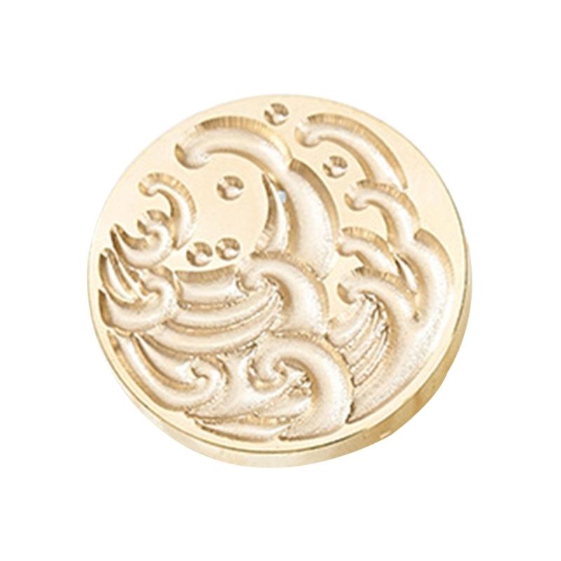 Welliges Texturiertes Wachssiegel Stempelkopf Metall Wachsstempelkopf für Valentinstagskarte Geburtstagskarte Einladungen Umschlag