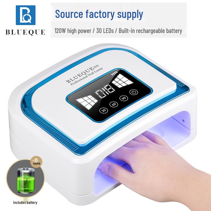 120W Wireless Rechargeable UV LED Nail Lamp for Gel Curing