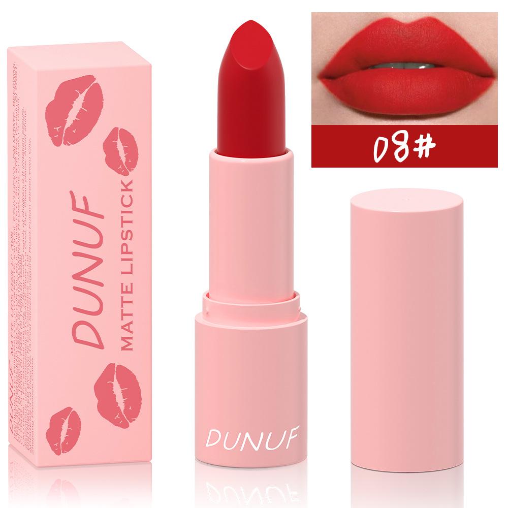 DUNUF 12-Color Long-Lasting Moisturizing Velvet Matte Lipstick Set