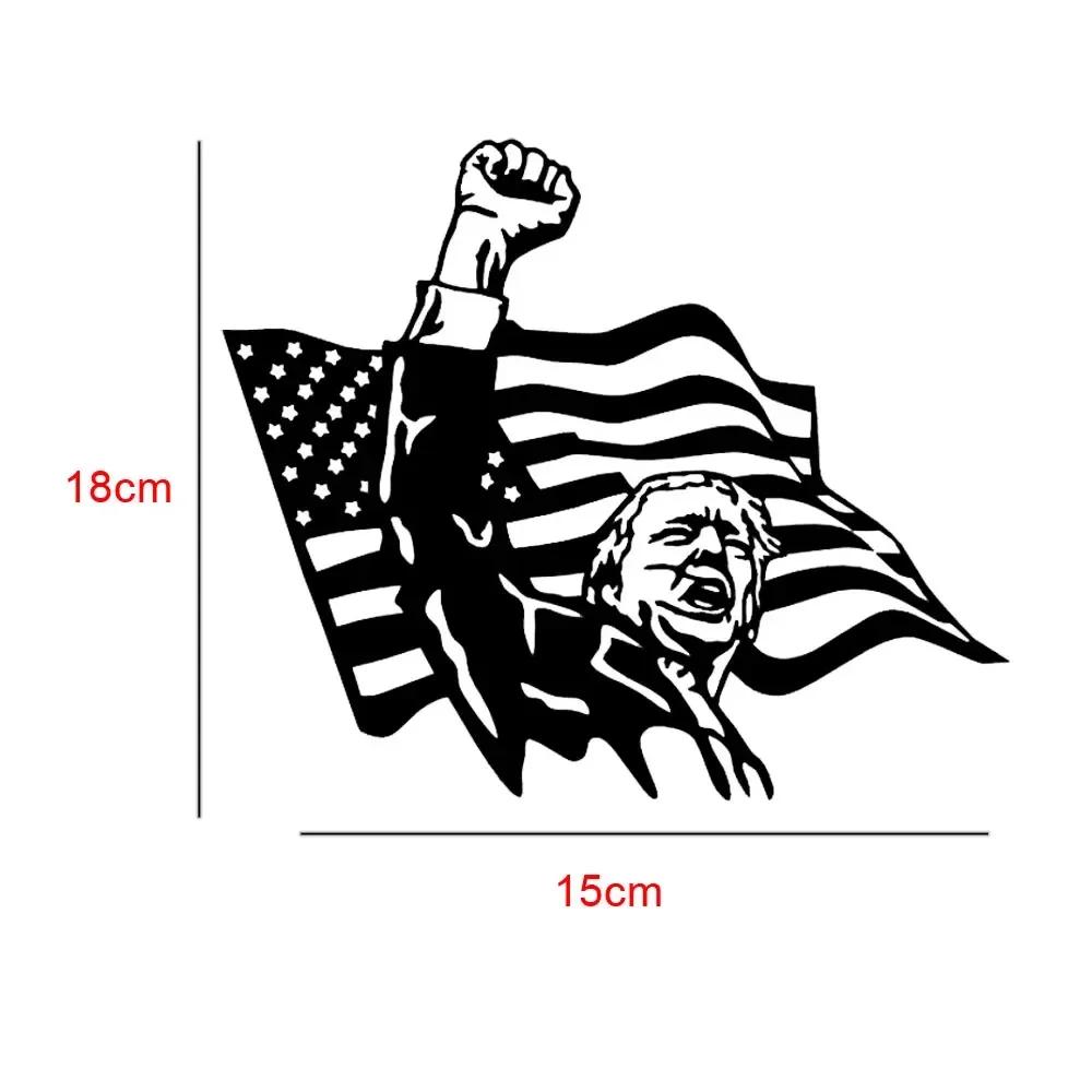 

1 шт. Автомобильные аксессуары для экстерьера Эмблема-значок с американским флагом Наклейка на окно автомобиля Стайлинг ТРАМП Декоративная наклейка на кузов автомобиля