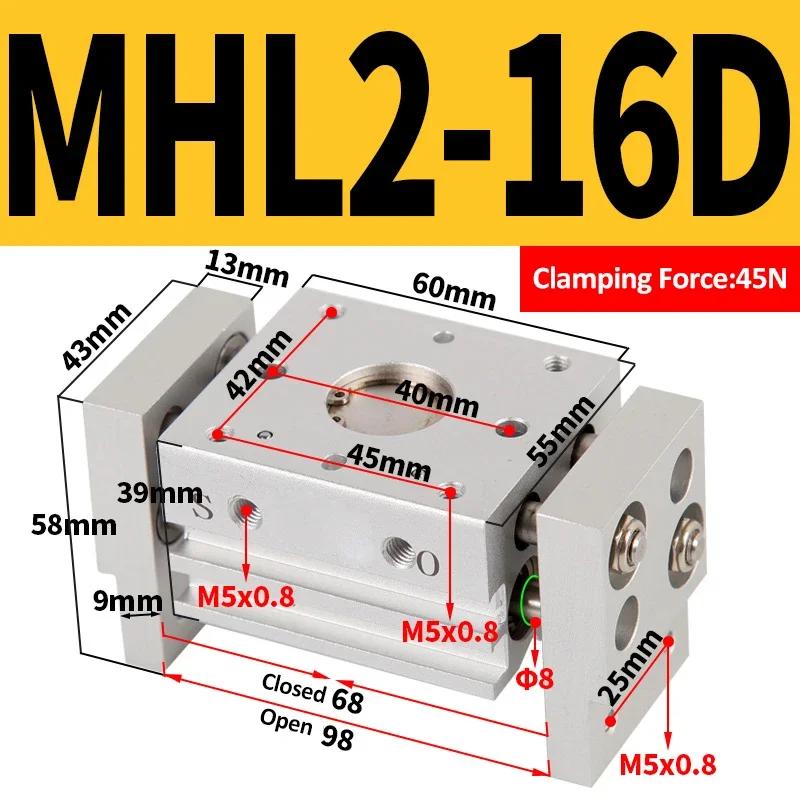 Pneumatic Gripper MHL2 Double Acting  Replacement Type Air Cylinder MHL2 10D/16D/20D/25D/10D1/16D1/20D1/25D1 Air Gripper