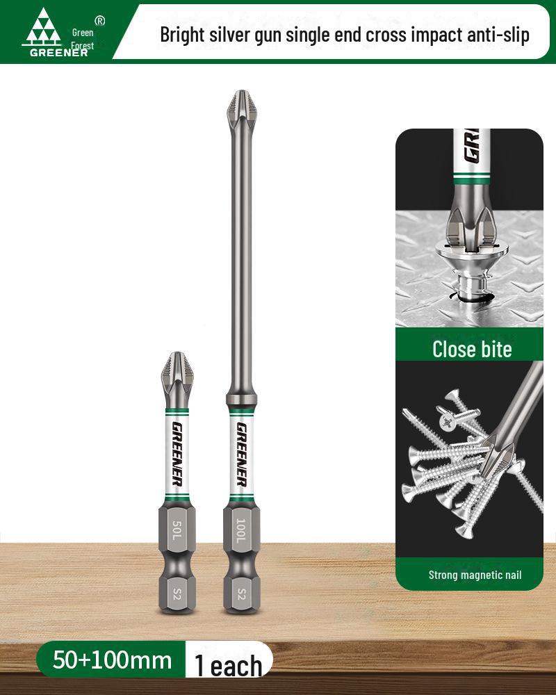 Green Forest Magnetic Non-slip Electric Screwdriver & Flashlight Drill Set