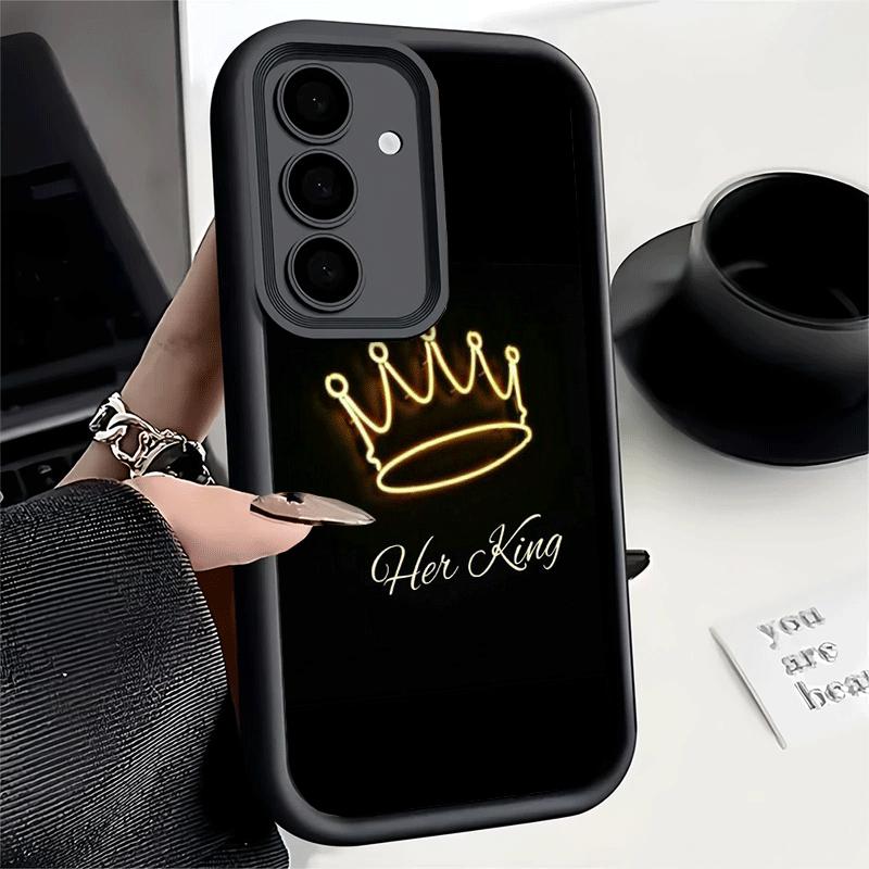 Phone Case for Samsung Galaxy S26 S25 Ultra S24 FE Queen King Couple Theme Shell S23 Plus S22 + S21 S20 5G Soft Silicone Funda