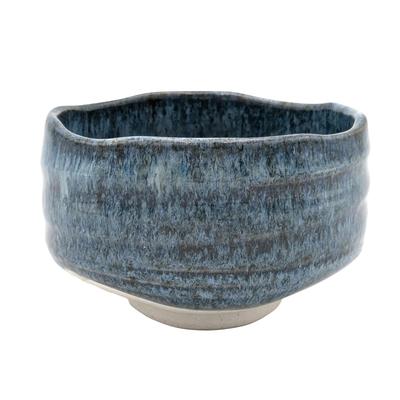 Mino Ware Matcha Tea Blue Made In Product Number Bowl, Matcha, Ceremony, Diameter Approx. 11cm, Pear-Glazed Glaze, Japan, 504-02