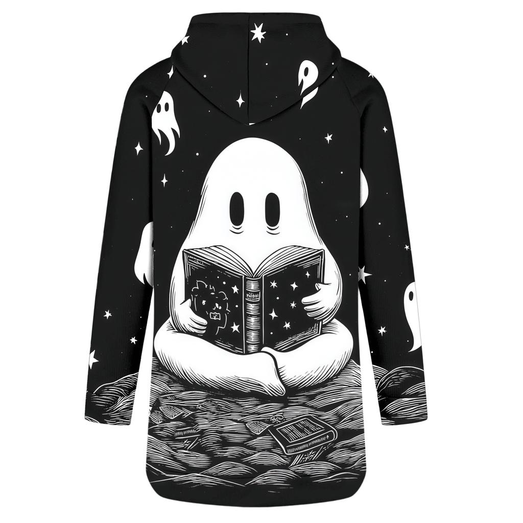 Women's Casual Long Sleeve Halloween Print Hoodie Pullover for Holiday Party