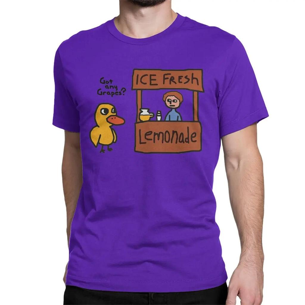 Funny Duck Got Any Grapes T Shirts Unisex Wo Unisex Cotton Vintage T-Shirt Crew Neck Tee Shirt Short Sleeve Clothing Birthday Gift