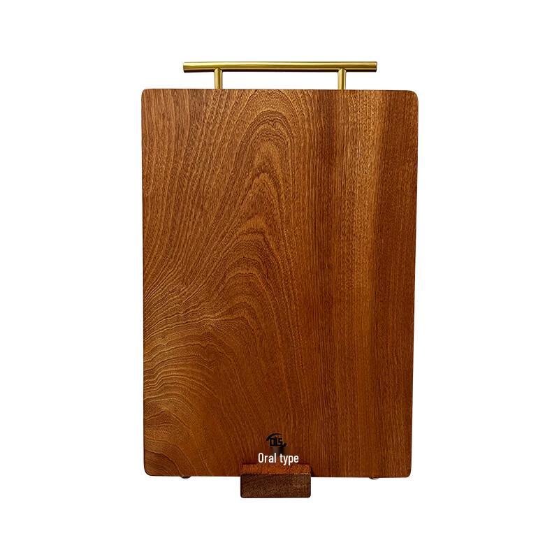 Wutuo Ebony Wood Cutting Board with Stainless Steel Handle