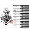 Wide 8050 Waterproof Refillable Technical Drawing Pen for Manga and Sketching