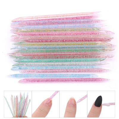10/50/100 Stück Wiederverwendbarer Kristallstab Doppelseitig Nailart Nagelhautschieber Nagelhautentferner Werkzeug Pediküre Pflege Nägel Maniküre Werkzeuge