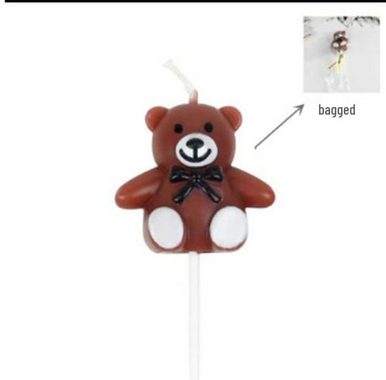 Teddy Bear Candle Cake Decoration for Baby s First Birthday Party