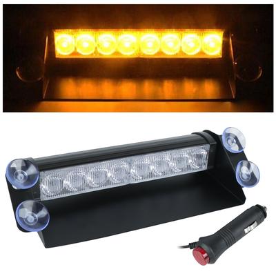 Day Running Flash Led Police Lights 3 Flashing Modes 8 LEDs 12V Car Truck Emergency Flasher Dash Strobe Warning Light