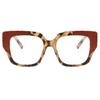 Large frame shows the face, thin anti-blue flat mirror, European and American trend street shooting travel plate color plain glasses frame