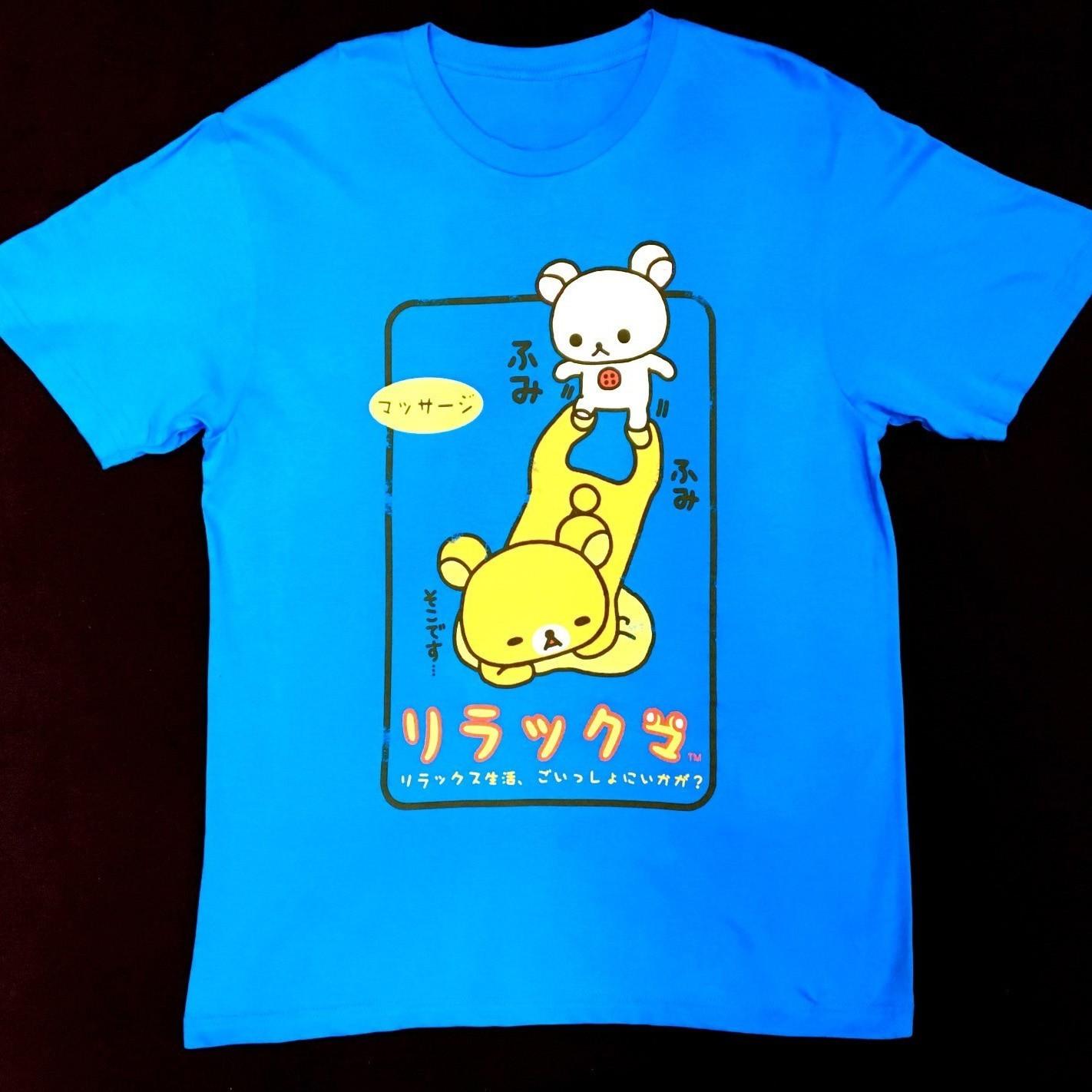 Rilakkuma and Korilakkuma Cartoon Unisex Tee S-5XL Unisex T-Shirt XL