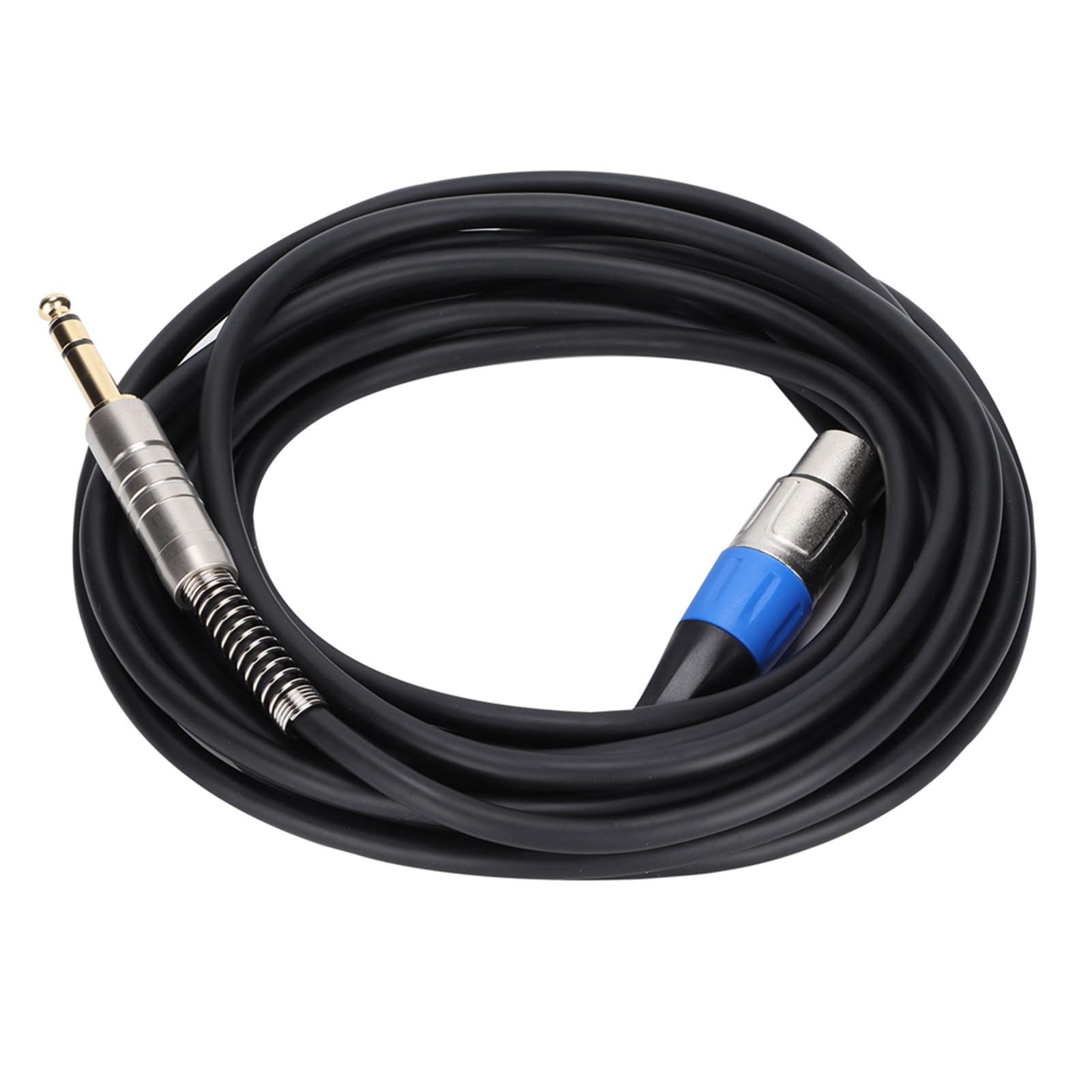 

XLR Female to 6.35mm Cable Large 3‑Core Balanced Signal Interconnect Cable for Microphones Amplifier Speaker