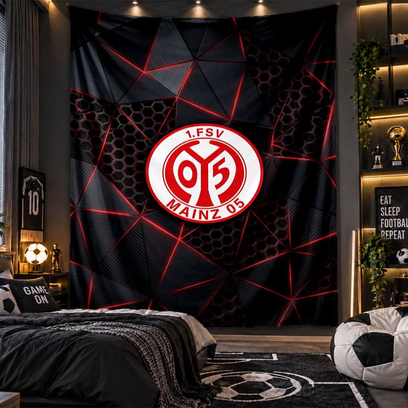 Wandbehang Tapisserie Mainz FC Druckstoff für Wohnzimmer Schlafzimmer Heimdekoration