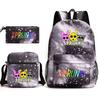 New rhythm box Sprunki music game schoolbag backpack pencil bag three-piece set student heat transfer backpack