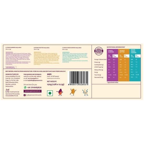 Open Secret Premium Gifts | 24 Assorted Chocolate & Dry Fruit Nutty Gourmet Cookies - (2x12)|Immunity Boosting Nuts|Healthy Food Hamper