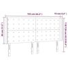VidaXL Headboard with Ears Black 163x16x118-128 Cm Velvet3120070