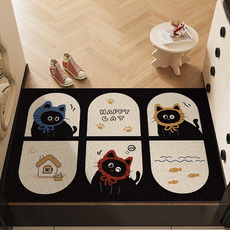 Non-Slip PVC Entrance Door Mat - Stain-Resistant, Cuttable, Coil Mat for Hallway/Mudroom