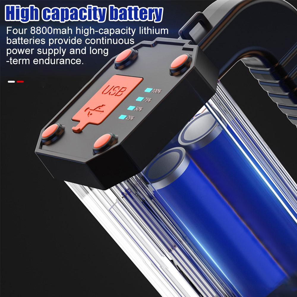 10000LM 1000M Lonag Range 50W Most Powerful LED Flashligh Portable Spotlights USB Charging Searchlight Outdoor Tactical Torch