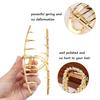 3pcs Elegant Metal Big Claw Clip for Heavy Hair, Strong Hold Big Non Slip Hair Clip for Long Hair, Fashion Styling Accessory, Fo
