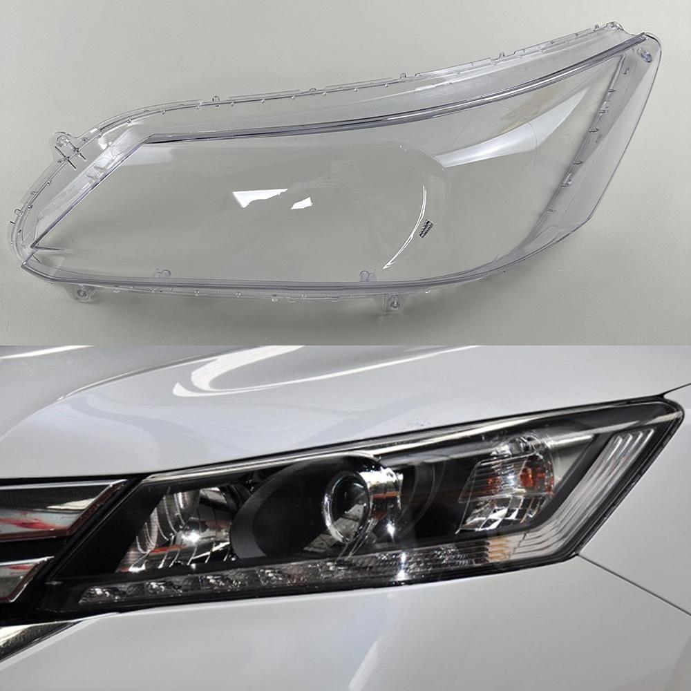 For Honda Accord 9th Gen 2014 2015 Transparent Lampshade Lamp Shade Front Headlamp Shell Headlight Cover Lens Plexiglass