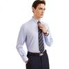 YOUNGOR Men's DP Wrinkle-Free Spring Long-Sleeve Shirt, Business Casual Pure Cotton Striped Shirt, 100163