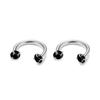 2Pcs 6/8/10/12mm Stainless Steel Zircon Piercings Earrings Horseshoe Ring Piercing Nose Ear Belly Rings Body Jewelry For Women