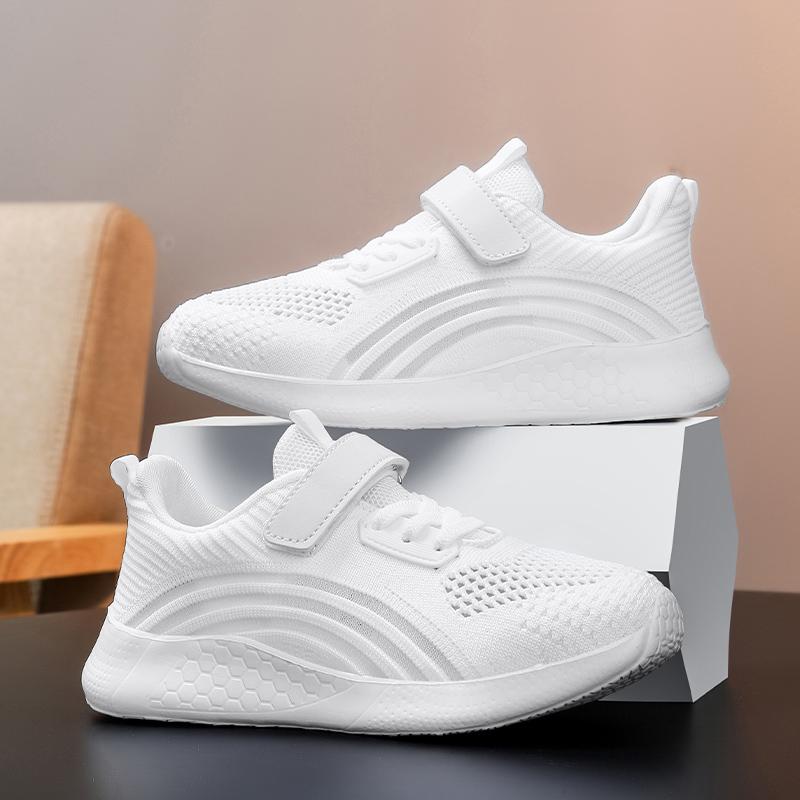 28-38 Children's Plus Size Lightweight Fashionable Breathable Velcro Fly Woven Sports Shoes Casual Shoes Running Shoes