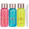 Body Glitter Gel Waterproof Glitter Gel Makeup Set Body Glitter Gel Sequin Glitter Eyeshadow Glitter Body Gel for and Parties Set, Kit, 3-Color Gel,