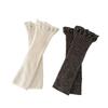 Women's Japanese-Style Warm Knitted Leg Warmers - Grey Retro Half-Leg, Sweet Milk White Knee-High - Perfect for Autumn/Winter.