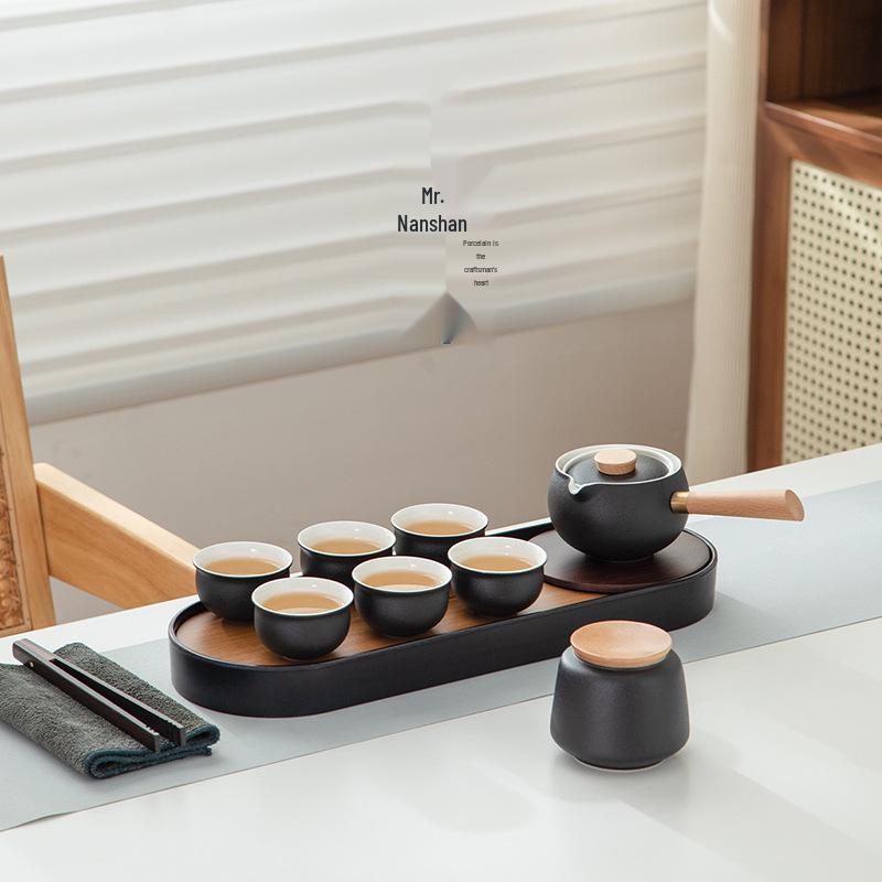 Mr. Nanshan Fu Elegant Ceramic Gongfu Tea Set - Complete Luxury for Home or Office.