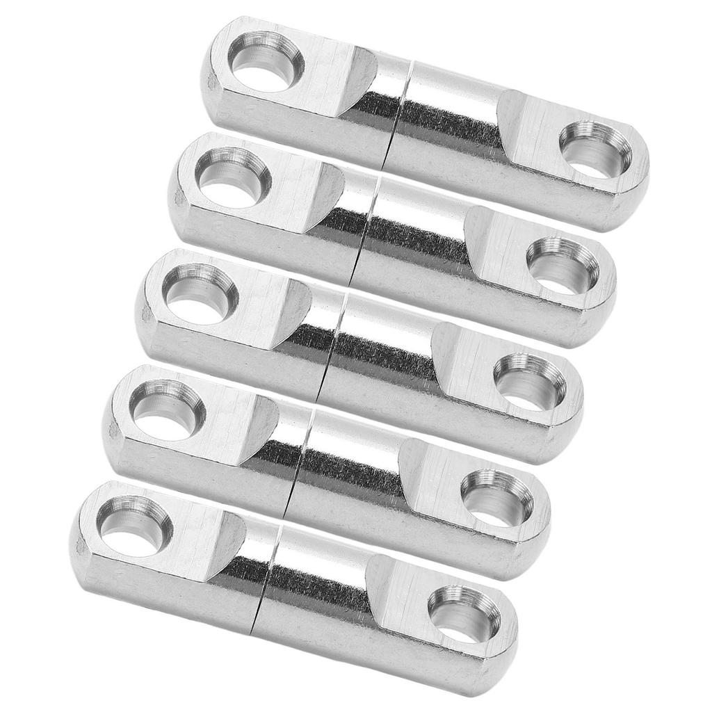 5pcs Set Stainless Steel Column Type 360 Degrees Rotary Bearing Swivels Fishing Swivels Hook Connector6#