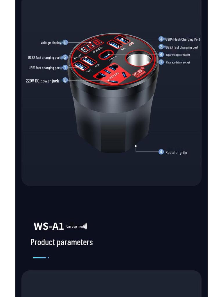 Universal Car and Truck Power Inverter 12V/24V To 220V Charger Socket