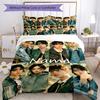 3-teiliges Bettwäsche-Set mit individuellem Namen von Stray Kids, Bettbezug mit Verschluss, beinhaltet 1 Bettbezug & 2 Kissenbezüge, Weich und bequem für alle Jahreszeiten.