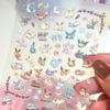 Laser Eevee Family Nail Art Stickers - Japanese Anime DIY Journal Material (Back Adhesive)