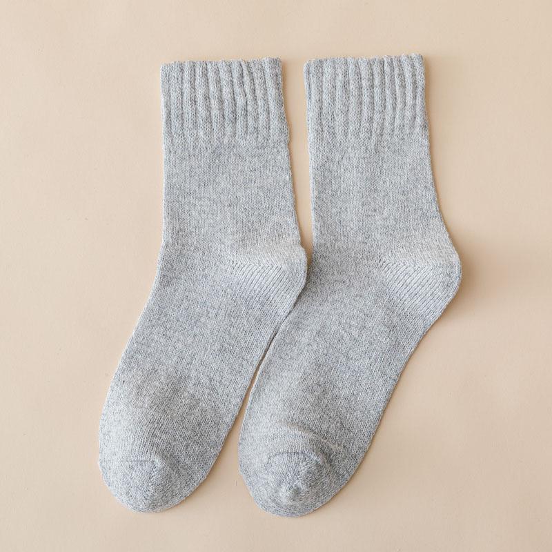 Men's Retro Thick Wool Socks - Warm and Versatile for Autumn and Winter