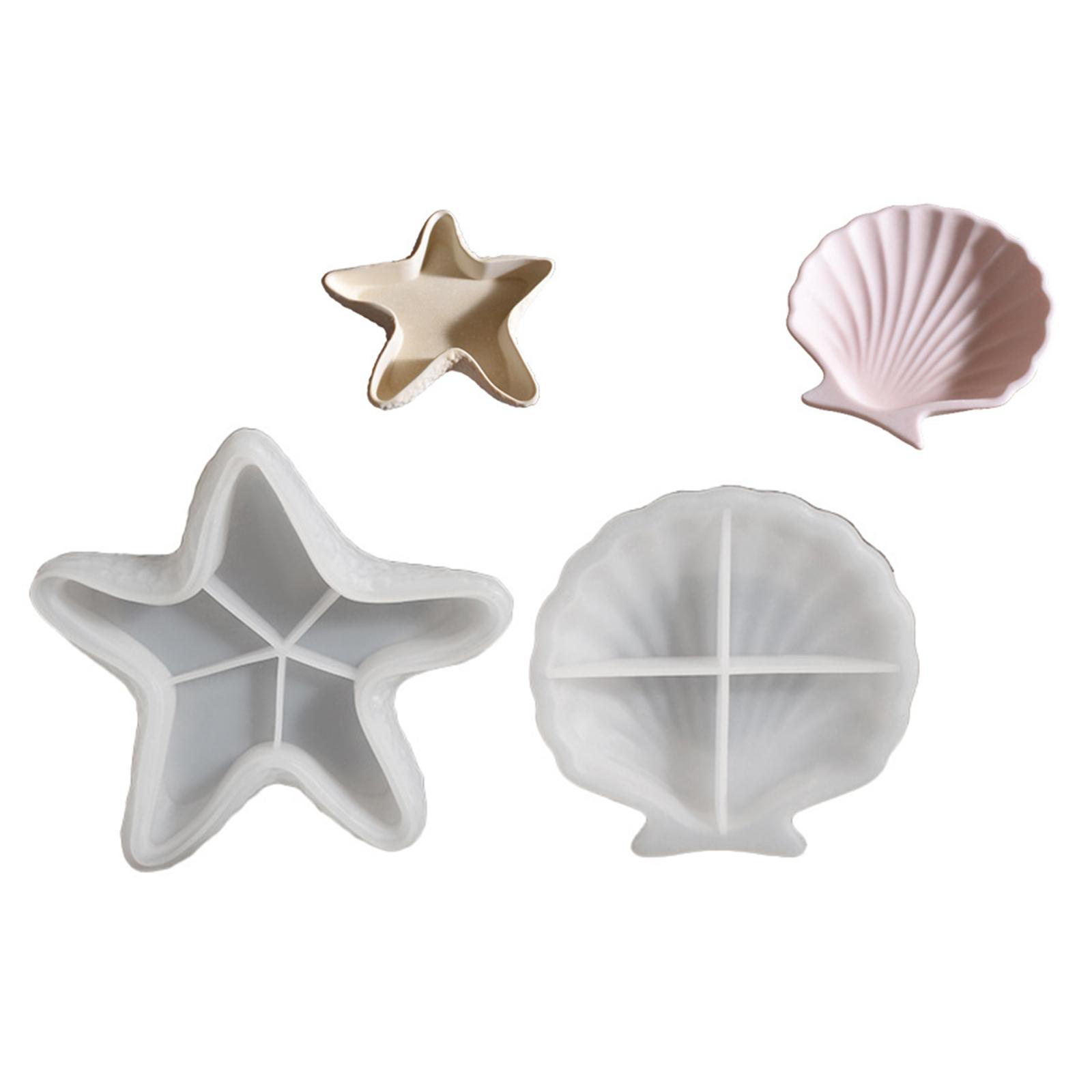 

Гибкая силиконовая форма для создания контейнера для хранения, формы для шкатулки для хранения ювелирных изделий, ракушки и морской звезды