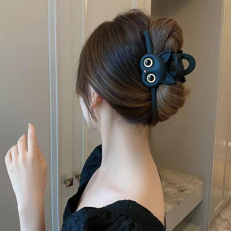 

1pc Cute cat hair clip, women s new high-end shark clip, large hair tie, internet famous hairpin headband