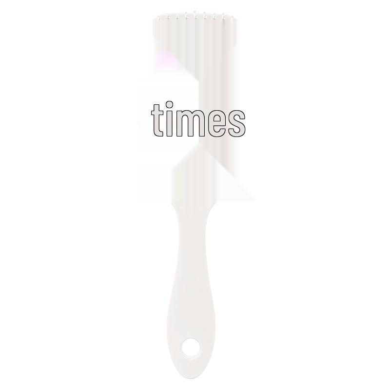 Curved Elastic Styling Comb for Men & Women - Dual-Use for Dry/Wet Hair, Slicked Back & Curly Styles, Ribbed Cushion Design