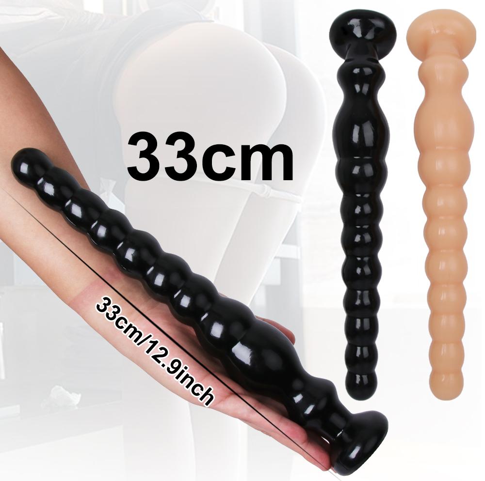 Lange analperler Plugg Med sugekopp Anus Bakgård Analballer Prostata Massasje Butt Plug Erotikk Voksne Sexleketøy For Kvinner Menn