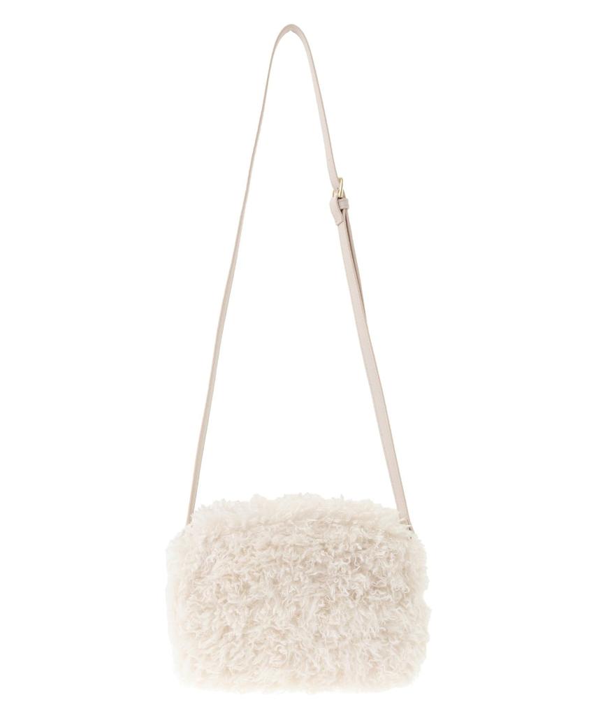 Maison De Fleur Women's Faux Fur Mini Shoulder Bag, Grayish Blue, 8A43F0J8000