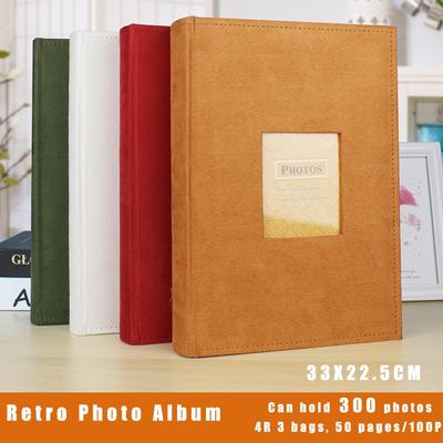 33 x 22,5 cm Alben, Retro-Einsteckalbum, kreatives Fotoalbum, Postkarten-Aufbewahrungsbuch, Fotoalbum, 15,2 cm, 300 Blatt Fotos