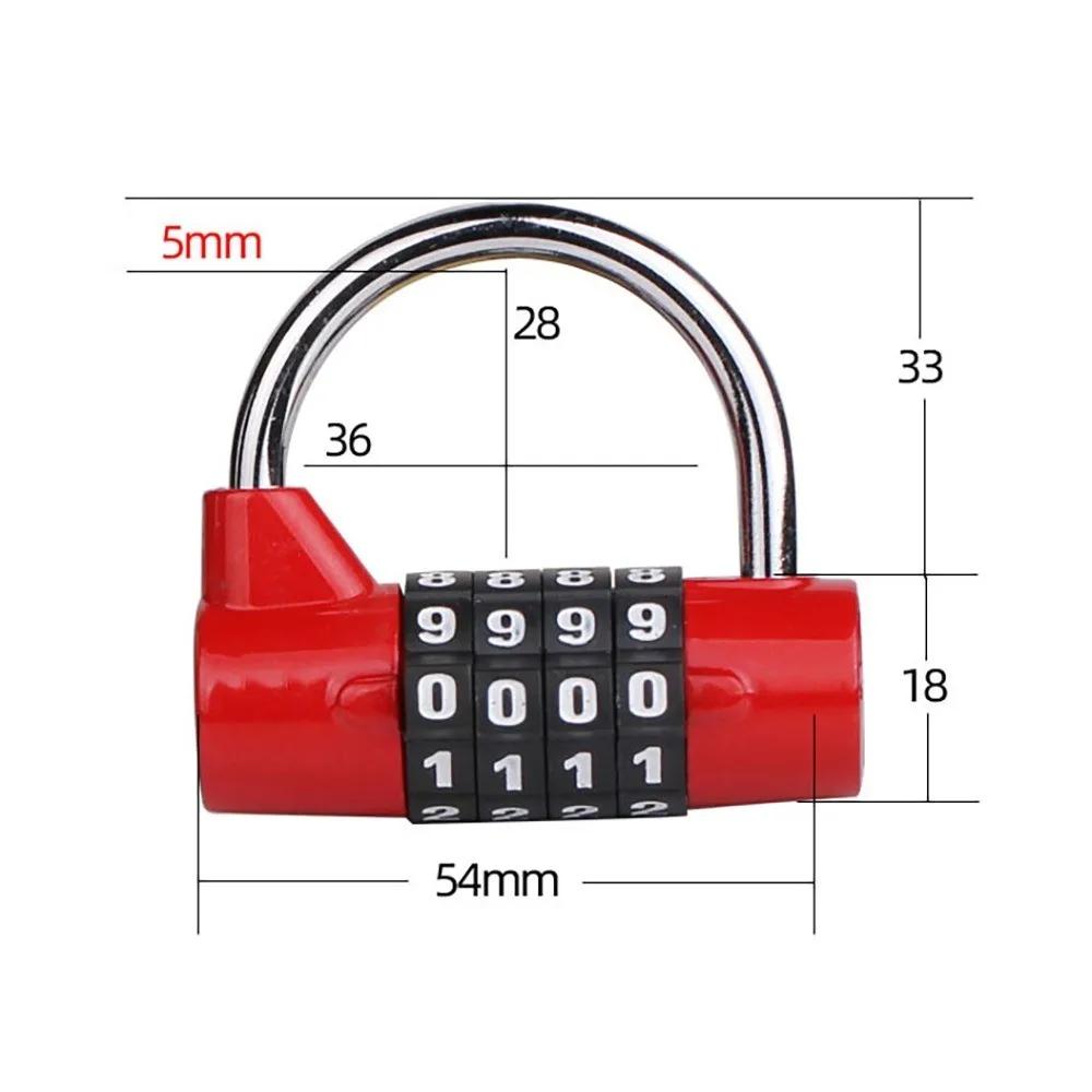 

Heavy duty 4-digit password lock, weather resistant security padlock, outdoor security password lock червоний