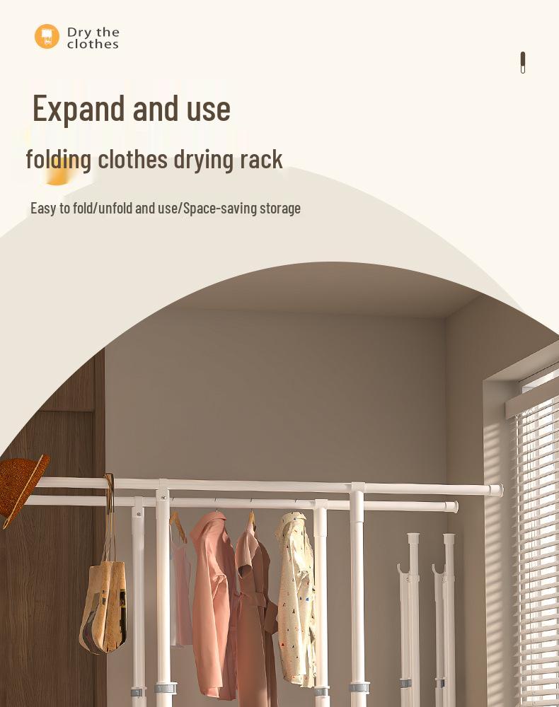 Collapsible Indoor Clothes Drying Rack for Bedroom or Balcony