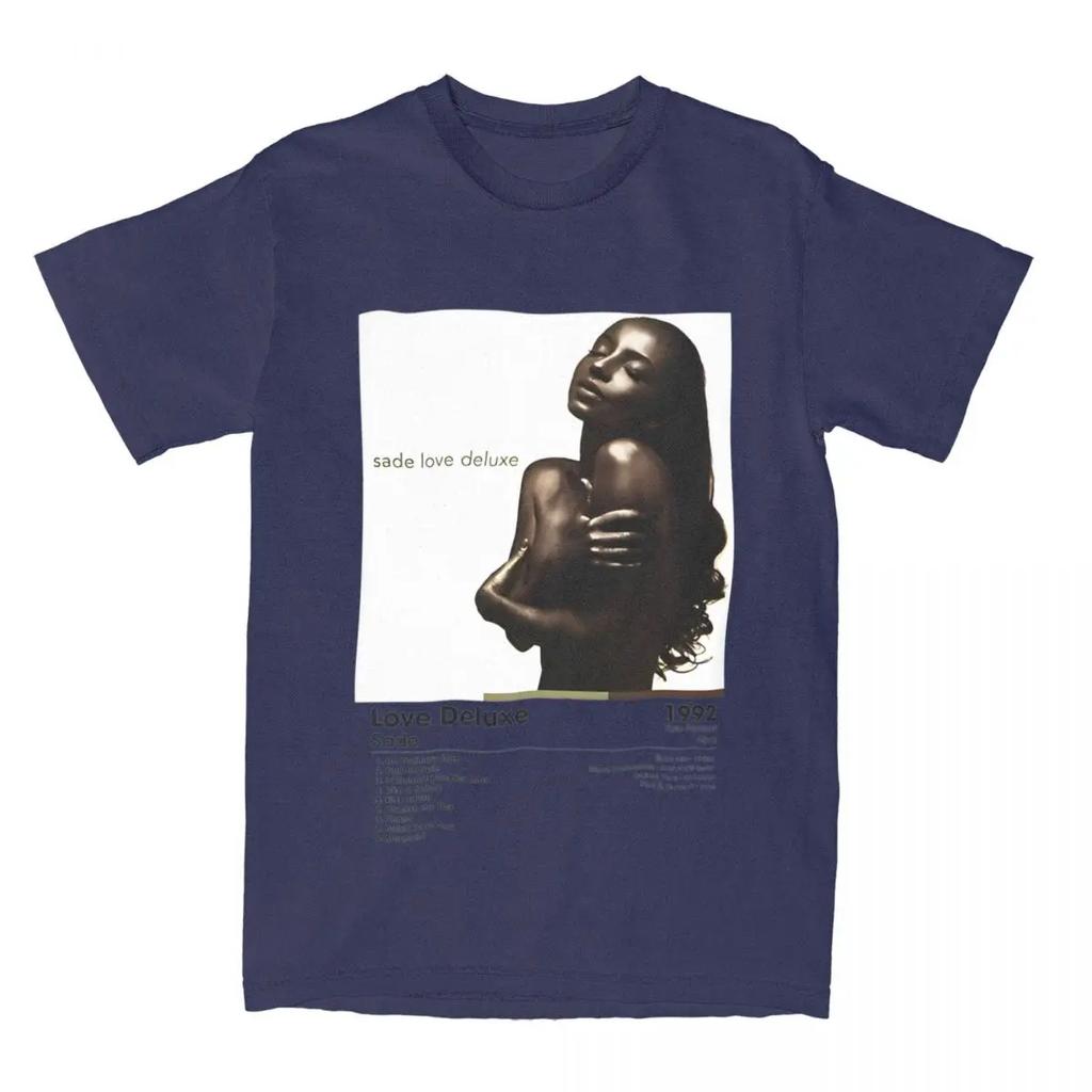 S-Sade Love Deluxe Album Card T-Shirt Man Streetwear 100 Cotton T Shirts O-Neck Trendy Cool Tees Pattern Oversized Clothing