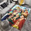 Colorful Anime Carpet with Pirate Theme, Cartoon Characters, and Ship Design Suitable for use as an anti-slip for living room bedroom sofas